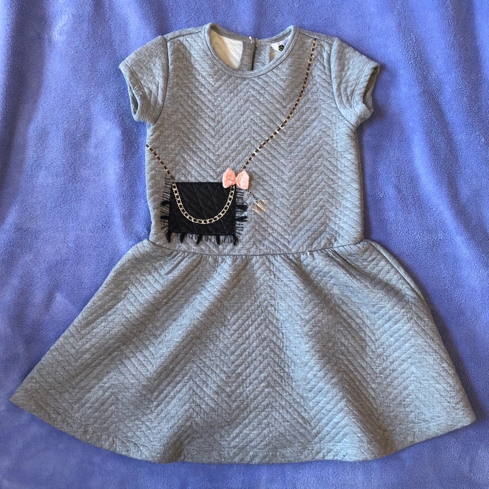 Good Condition PLKids Girl Dress size 7 Grey